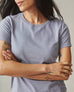 Women's Classic Cotton Crew Tee - Grey Lavender